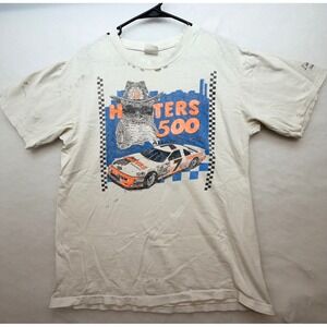Vintage 1992 Hooters 500 Atlanta GA Racing T-Shirt Alan Kulwicki Limited Edition